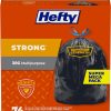 Hefty Strong Large Trash Bags, 30 Gallon, 74 Count (Packaging may vary)