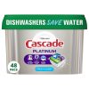 Cascade Platinum Dishwasher Pods, Dishwasher Detergent, Dishwasher Pod, Dishwasher Soap Pod, Actionpacs Dish Washing Pod, Lemon, 62 Count Dishwasher Detergent Pods
