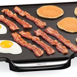 Presto 07061 22-inch Electric Griddle With Removable Handles, Black, 22-inch