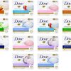 Dove, Beauty Bar Soap Variety Pack of 14, Go Fresh, Shea Butter, Coconut Milk, White, Pampering, Restoring, Exfoliating - 90g (7 Scents, 2 of Each)