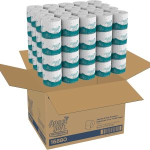 Georgia-Pacific Angel Soft Toilet Paper, 16880, Bulk Case of 80 Rolls, 450 Sheets Per Roll, Individually Wrapped, 2-Ply Soft and Strong Toilet Tissue