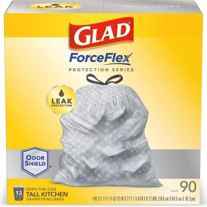 Glad Protection Series Force Flex Drawstring Fresh Clean Odor Shield 13 Gallon 1/110ct