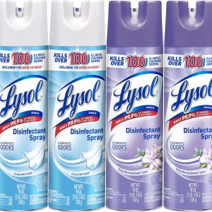 Lysol Disinfectant Spray, Sanitizing And Antibacterial Spray, For Disinfecting And Deodorizing, Early Morning Breeze, 19 Fl Oz (Pack Of 2), Packaging May Vary